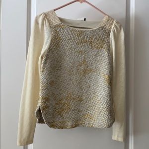 Gorgeous gold/cream top